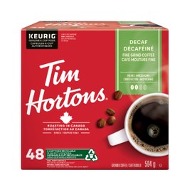 Tim Hortons Decaf Coffee, Single Serve Keurig K Cup Pods, Medium Roast, 48 Count