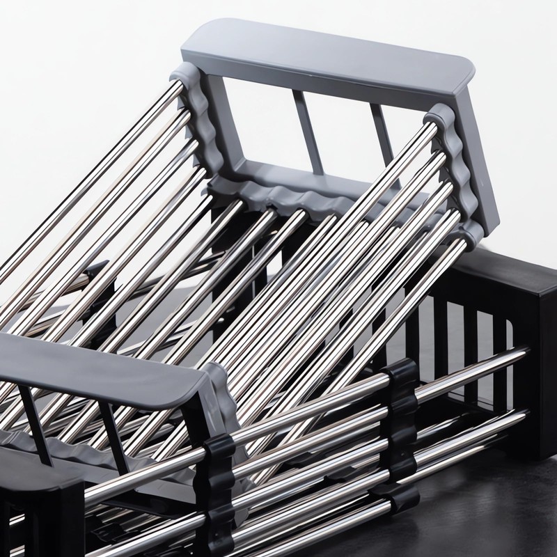 Expandable Stainless Steel Drain Basket, Dish Drying Rack Kitchen Sink