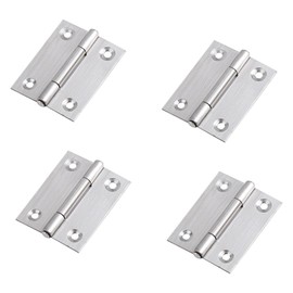 Leliafleury 4Pcs Folding Door Hinges 50mm(2 inch) Stainless Steel Butt Hinges for Window Cabinets Closet Drawer Boxes