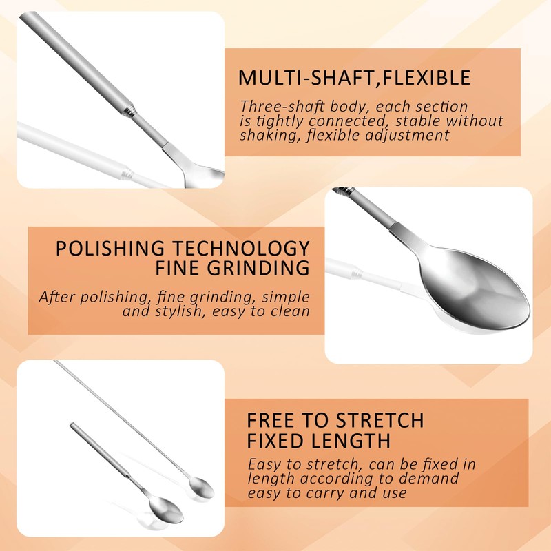 Salbsever Telescopic Spoon - Extending 2063cm/ 824.8in, Stainless Steel Barbecue