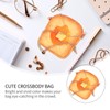 VALICLUD Stylish Women Crossbody Chain Bag Unique Butter Toast Shape