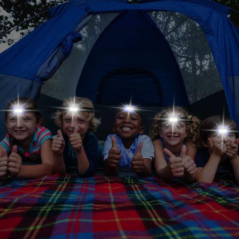 Macarrie 30 Pcs LED Headlamp Flashlight for Adults Outdoor Mardi