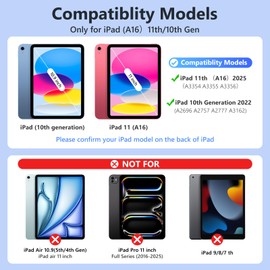 FUWANG Keyboard Case for iPad A16 11th Generation & 10th Generation – Magic-Style Backlit Keyboard with Multi-Touch Trackpad – Floating Cantilever Stand Magnetic Keyboard Case for iPad 11th 11 inch