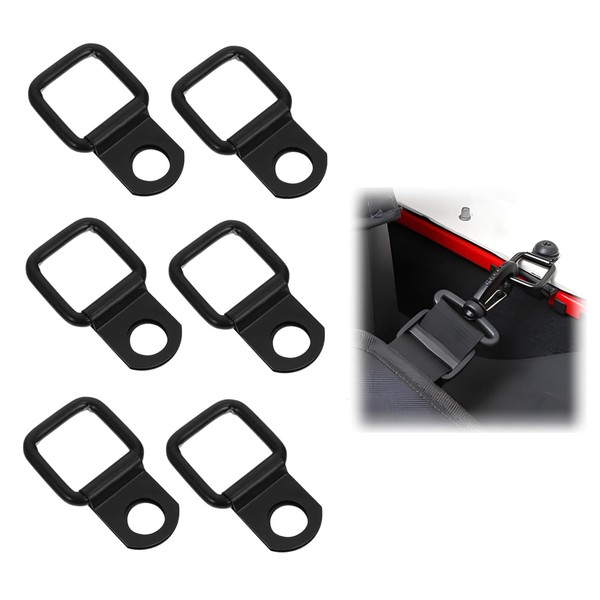 Wjelet Pack of 6 D Ring Lashing Eyelets for Trailers,