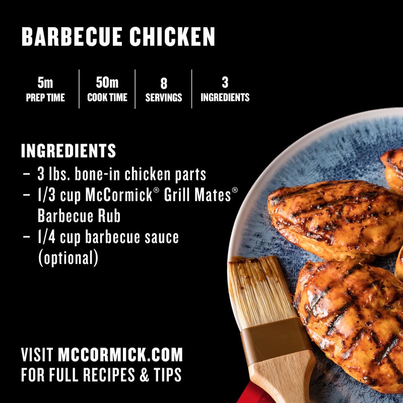 McCormick Grill Mates Barbecue Seasoning, 27 oz - One 27