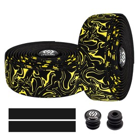 Chooee Road Bike Handlebar Tape,2PCS Bicycle Bar tape,Yellow.