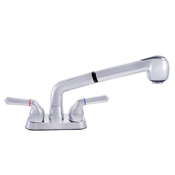 LDR 012 52445CP Exquisite Laundry Faucet, Pull-out Spout, Lifetime Plastic, Chrome