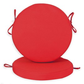 Loveboat Outdoor Bistro Chair Cushion Water Resistant Round Bar Stool Cushion 15 in Red