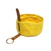 Waxed Canvas Foldable Dog Bowl (Yellow)