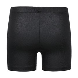 XFGIRLS Gymnastics Shorts for Girls Sparkle Ballet Dance Tumbling Athletic Shorts Black 16A
