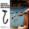 Black Iron Pool Cue Stick Holder - Multi-Functional Billiard Table