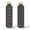 Focuz® Motivational Bottle 1 L [Black] with Motivational Time Marking,
