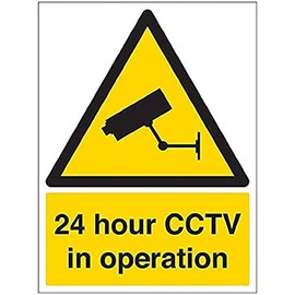 V Safety Eco Friendly Warning Security - 24 Hour Cctv In Operation - 150 x 200 mm