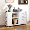 DWVO File Cabinet with Charging Station, 3 Drawer Mobile Office