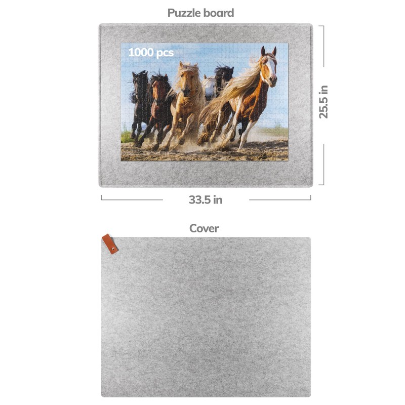 1000 Piece Jigsaw Puzzle Boards Portable, Puzzle Mat with Cover,