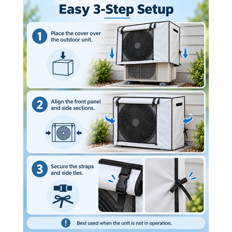 Outdoor Air Conditioner Cover for AC Unit Storage – Waterproof