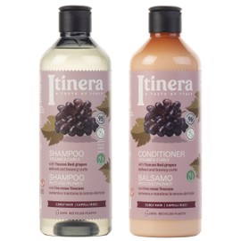 Itinera Cosmetic Set: Conditioner + Shampoo for Curly Hair with Tuscan Red Grapes 2 x 370 ml