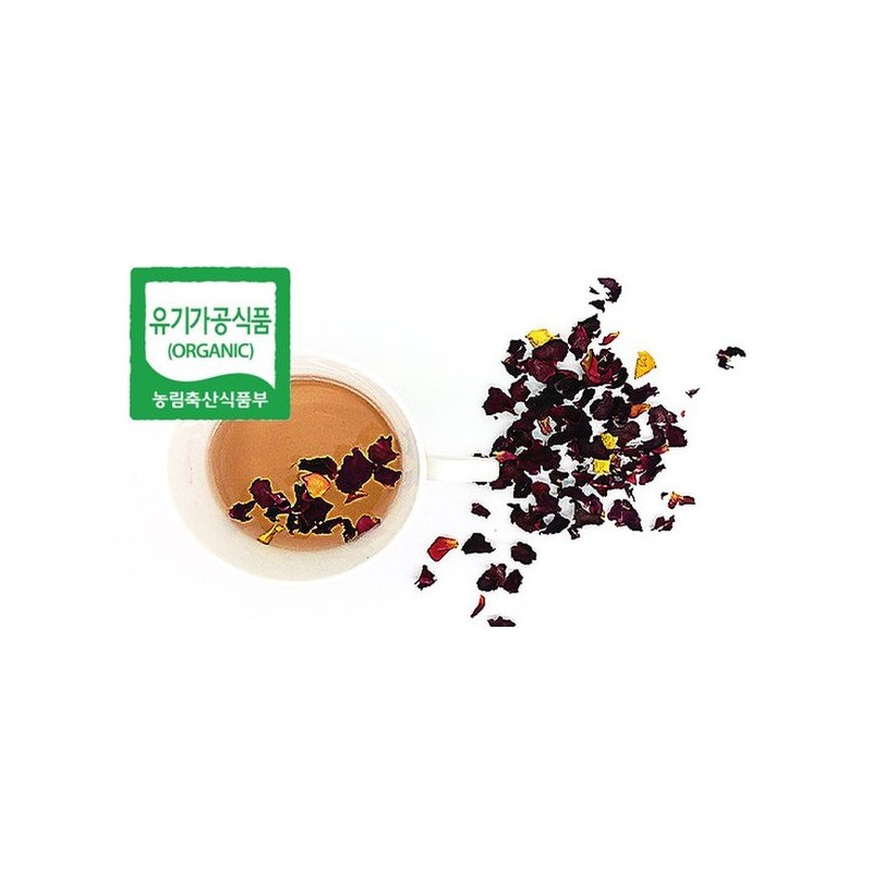[유기농] 전남 여수 장미꽃잎 꽃차 8g소 [Organic] Yeosu Rose Petal