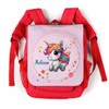 Striefchen® Red Children's Backpack with Name Print / Unicorn, red