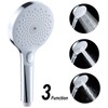 Home Bathroom Shower Head 3 Function Button Water Saving Silicone