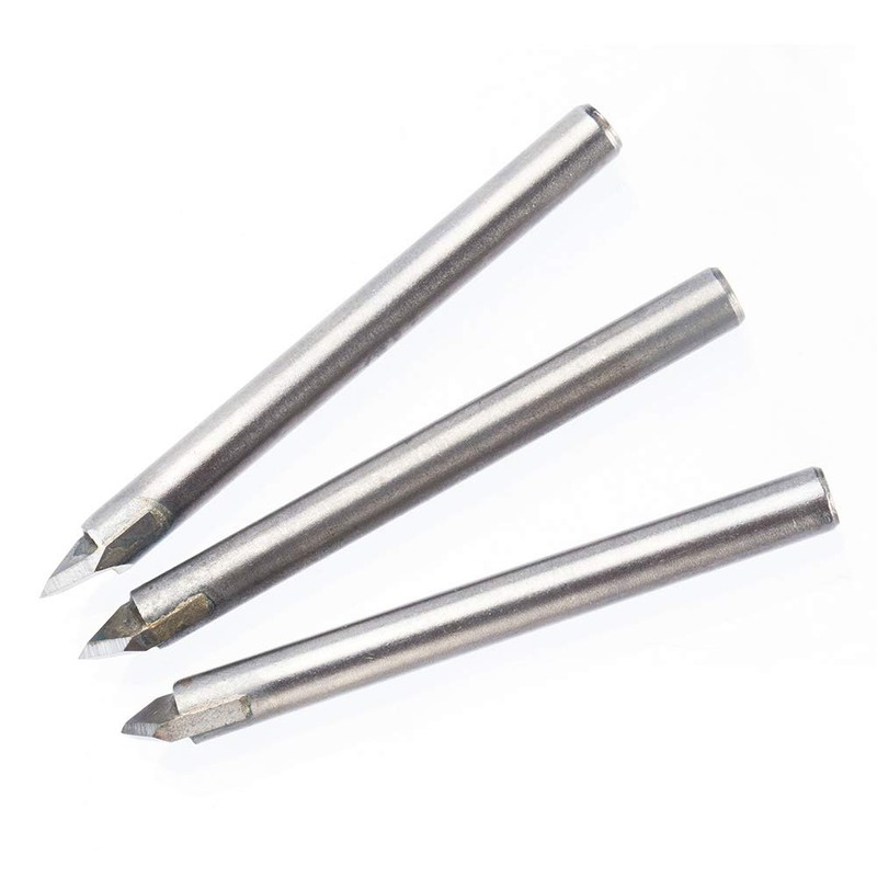 HUHAO 5PCS 45 Degree CNC Tool Stone Carving Bits 6mm