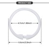 calfken 16Pcs Shower Curtain Rings,Shower Curtain Hooks with Unbreakable Plastic,O-Shaped
