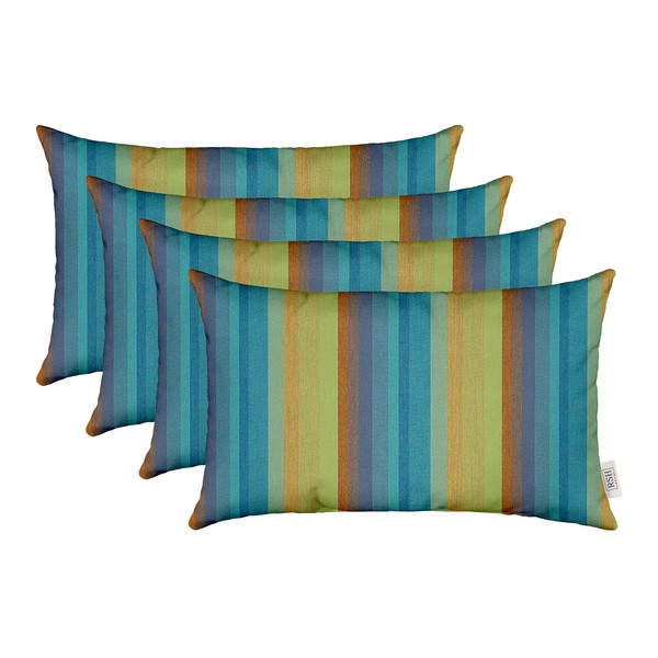 RSH DECOR: Sunbrella Lumbar Throw Pillows Set of 4 |