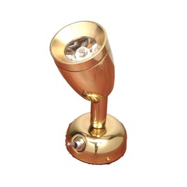 Pactrade Marine RV LED Swivel Reading Light Polished Brass Interior 80 Lumens On Just 1.2W