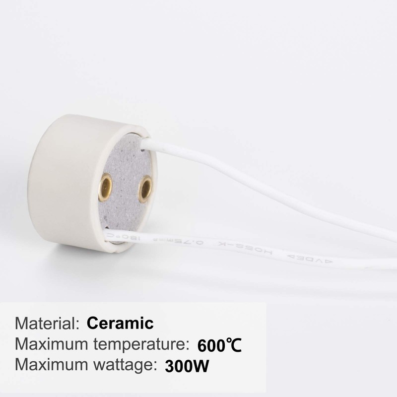 DiCUNO GU10 Lamp Holder 0.75mm² Silicon Wire GU10 Connector Ceramic
