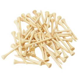 Tabata Golf Tee, Wooden Tee, Wood, Large Capacity, Golf Tee, Varnish, Long, Long Tee, 2.8 inches (70 mm), 60 Pieces, OEM TEEAZNNL