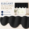 Aquazolax Kitchen Valances for Windows Readymade Blackout Window Scalloped Valance