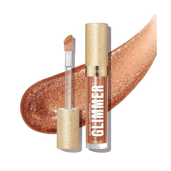REVLON REVLON Super Lustrous Glimmer Gloss, Non-Sticky Lip Gloss, High-Shine