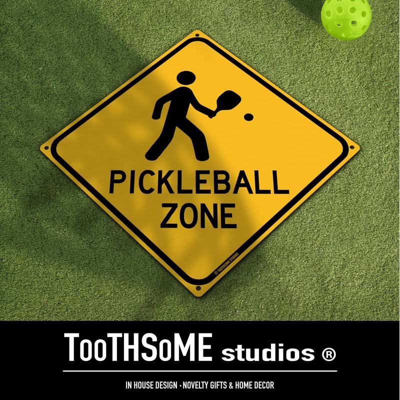 Pickleball Zone 12" x 12" Tin Road Sign