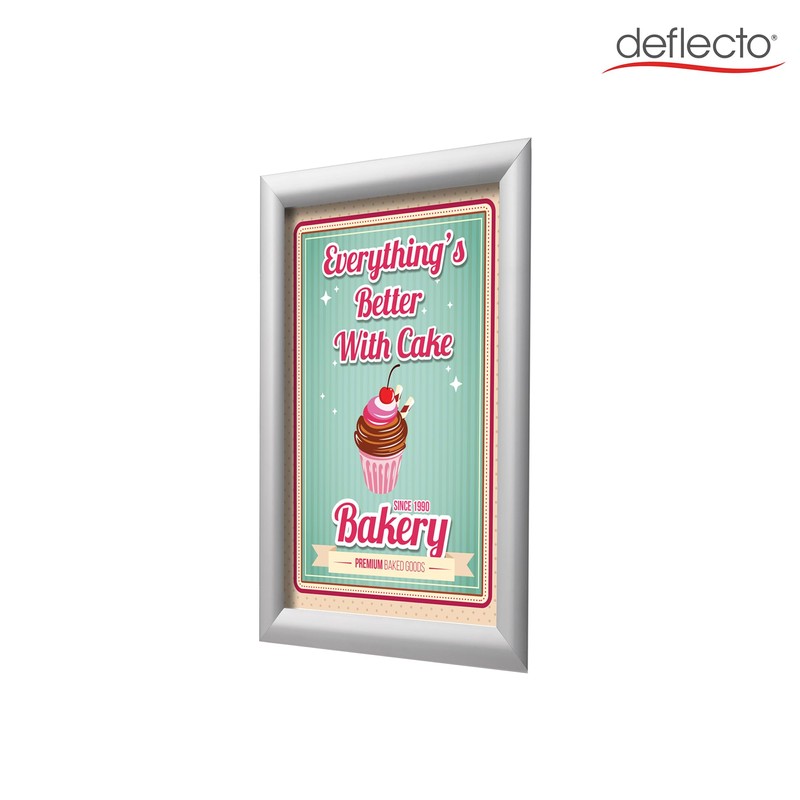 Deflecto A4 Snap Frame Silver - Aluminium Clip Frame for