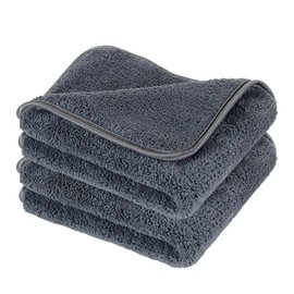 Pack of 2 Shiny Bath Drying Towels, Shiny Wipes Original, Absorbent Microfibre Cloths, Scratch-Free Microfibre Wipes for Cars, Motorcycles, Bicycles (Grey)