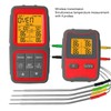 500ft Wireless Meat Temperature Meter High Accuracy LCD Backlit Temperature