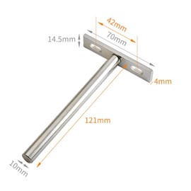 1 Pair of Floating Shelf Brackets for Wall Board, Floating Shelf Invisible Wooden Shelf Holder 5 Inch - Shelf Brackets Invisible for Hanging Shelf Bookshelf | 121 mm Shelf Support Concealed - T Shelf