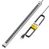 Long Power Strip 24-outlet ETL Certified Heavy Duty Metal Power