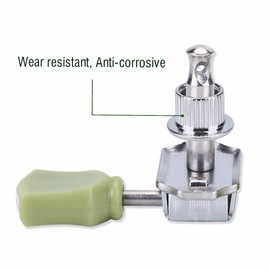 3 Pairs Tuning Key Buttons Tuning Machine Heads 3R 3L Silver String Tuning Pegs for Gibson Folk/Electric Guitar