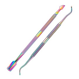 2 Stück Nagelhaut Trimmer mit Nagelhautschieber?Nagelhaut Nipper Maniküre Pediküre Werkzeuge für Fußnägel und Fingernägel,Bunt Farbverlauf