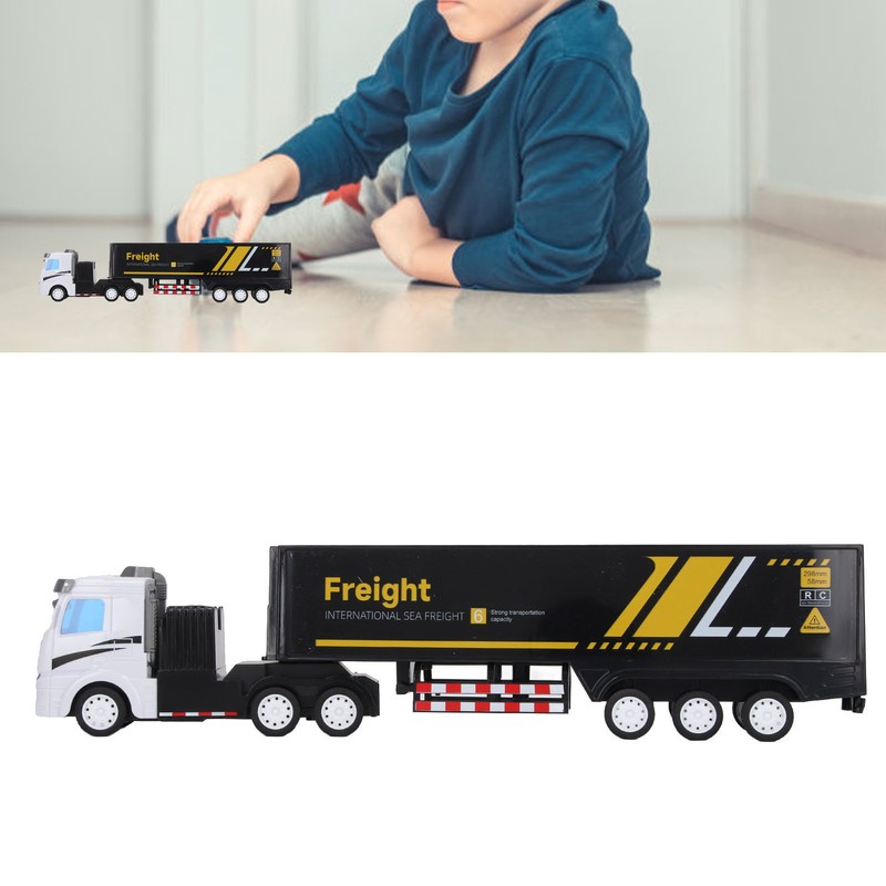 Container Truck Toy High Simulation Extended Carriage Container Trailer Model