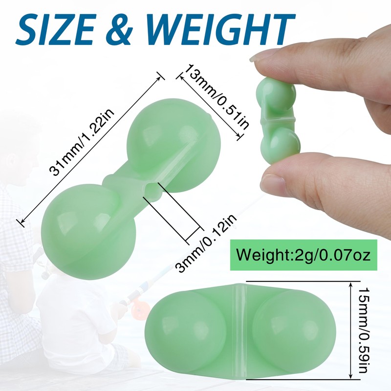 25Pcs Fishing Double Rattle Beads Catfish Rig Rattle Bell Beads