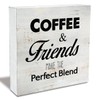Rustic Coffee Friend Wood Box Sign Coffee & Friends Make