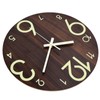 11.81in Luminous Wall Clock Wooden Round Decorative Clocks for Kitchen