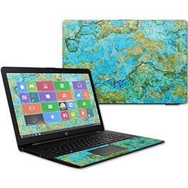MightySkins Skin Compatible with HP 17t Laptop 17.3" (2017) - Teal Marble | Protective, Durable, and Unique Vinyl Decal wrap Cover | Easy to Apply, Remove, and Change Styles | Made in The USA