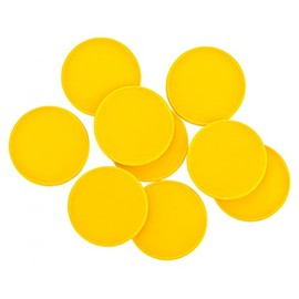 Value Tokens Without Print Many Colours + Quantities, Colour: Yellow, Size: Pack of 100