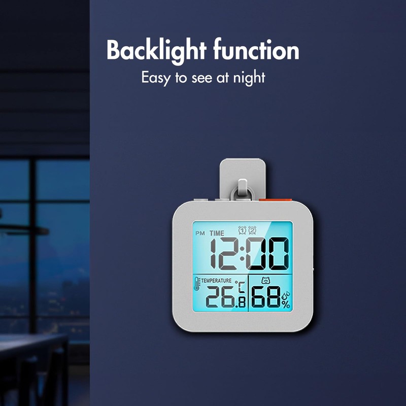 BTBHIHO Digital Shower Clock, Waterproof Bathroom Clock Shower Timer with