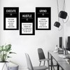QYHART 3 Pieces Inspirational Canvas Wall Art Execute Hustle Grind
