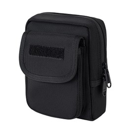 Dotacty Compact Utility Gadget Pouch Tactical MOLLE Nylon Duty Belt Pouches for Police Law Enforcement Work EDC Small Tool Waist Bag for 6.1" Cellphone Outdoor Camping Hiking Organizer(no Snap)