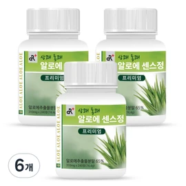 Doori Nongsan Refreshing Aloe Sense Tablet Premium, 74.4g, 6 ea / 두리농산 상쾌통쾌 알로에 센스정 프리미엄, 74.4g, 6개